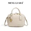Bolso Cruzado Pequeño Cuadrado Tejido a Mano Horizontal Nuevo Transfronterizo Bolso de Mano Tipo Almohada Versátil Moda para Viajes