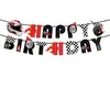 Amazon decoración de fiesta de cumpleaños a cuadros blancos y negros suministros coche de carreras toppers de pastel desechables soporte para pasteles platos de papel