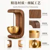 Campainha Magnética de Madeira de Nogueira com Design de Sino dos Ventos Dopamina para Entradas, Sino de Aviso para Entrada de Lojas, Sino de Cobre Estilo Chinês