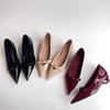2025 Nuevo Estilo Aumento Oculto de Altura 5cm Punta Puntiaguda Forma de V Abierto Dulces y Elegantes Zapatos de Salón con Aumento Oculto de Altura para Mujer