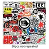 56 Pegatinas de Rock Band Música Popular de Bandas Transfronterizas Geniales Impermeables Decorativas de Bricolaje para Teléfonos y Computadoras