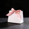 Caixa de doces de papelão em branco de cor sólida, renda, presente de agradecimento, feriado, festa de casamento, pequeno presente, caixa de presente de retorno