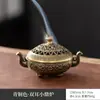 Queimador de Incenso Pequeno Pera Xiangyun Novo Estilo Chinês Liga de Zinco Pequeno Queimador de Incenso Suporte de Incenso Dragão e Fênix Queimador de Incenso em Espiral Aromaterapia