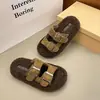 Hebilla Estilo Coreano Cómodas Planas Suela Gruesa Pantuflas de Piel Mujer Planas para Exteriores Nuevas 2026 Ligeras Otoño Invierno