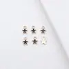 8,9X6,7Mm 0,16g Estrela de Cinco Pontas Multicor Ouro Kc Óleo Gotejado Acessórios Personalizados DIY Feitos à Mão