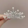 Corona tiara princesa infantil con incrustaciones de diamantes peine corona de niña pequeña regalo de cumpleaños accesorio para el cabello de alta gama elegante para niñas