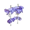 Pendientes Exagerados Azules de Verano con Borlas Estilo Vacaciones Verano 2026 Florales Impresionantes Pendientes Nuevos Pendientes de Playa para Mujeres