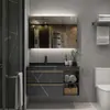 Gabinete de Banheiro Personalizado em Ardósia Luxo Moderno Simples Combinação de Gabinete com Lavatório Conjunto de Banheiro