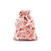 Saco de Presente Vermelho de Natal com Dourado Cordão Armazenamento Moldura Bolsa de Algodão Saco para Embalar Doces Figurine de Abóbora Árvore de Natal
