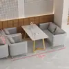 Nuevo stand de casa de té, sofá, cafetería, restaurante, área de descanso, tienda de té con leche, mesa y silla de combinación para negociación informal