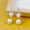 Brincos Longos de Pérola 2024 Tendência Nova 925 Agulha de Tremella Brincos Longos de Pérola Temperamento de Celebridade da Internet Moda Mais Fácil de Combinar Acessórios de Orelha