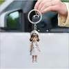 Nuevo modelo mochila de doctor llavero de coche para ventas transfronterizas, colgante decorativo 2D acrílico de enfermera