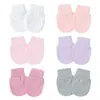Guantes Antirayaduras Faciales para Bebé de Otoño Invierno Primavera, Guantes Pequeños para Bebé, Guantes Finos de Dibujos Animados para Bebé, Juego de Cubrepiés