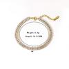 Moda Coreana Nuevo Brazalete de Zirconia Incrustada para Mujer Simple Dos Filas Versátil Personalizado Creativo Acero Titanio Joyería de Mano al Por Mayor