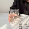 Vasos de vidrio de moda al por mayor con diseño de nubes para uso doméstico, tazas de café de alta estética, vasos creativos para bebidas frías, vasos para jugo, vasos de agua