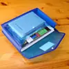 Bolsa Carpeta Plegable A4FC Colorida Maletín de Almacenamiento de Exámenes de Oficina Horizontal Sarga Estudiante Bolsa de Documentos Tridimensional Venta al por Mayor