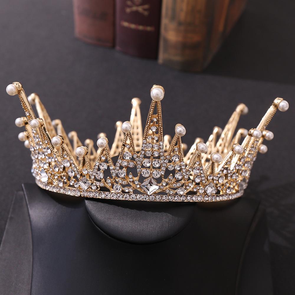 新娘圆形珍珠皇冠