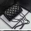 Bolso de Cadena Acolchado Nuevo 2024 Bolso Cruzado de Hombro Versátil de Moda Ins Bolso Popular Pequeño Estilo Chanel con Carcasa de Papel