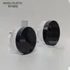 Caja de embalaje de red elástica redonda negra en stock para polvos sueltos caja de plástico mediana vacía para polvo de maquillaje caja para polvos sueltos