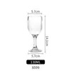Copa de vino tinto acrílica copa de vino blanco transparente a prueba de caídas copa de plástico de bar tamaño pequeño comercial copa de cóctel con pie para niños