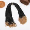 2.0/1.5mm Fabricante de Cordão de Cera Coreano Atacado Preto Colar de Fio de Cera Coreano Joias com Pingente de Corda com Corrente
