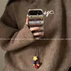 Adequado para Capa de Celular Honor 500Pro com Corrente para Pendurar Nicho Honor500 Não Colidente Anti-Queda Listras de Cor Contrastante Estrelas