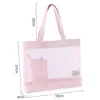 Bolsa de malla especial para exámenes, bolso de un solo hombro, bolso para tutores, bolsa con cremallera, archivador de datos A4, malla transparente, gran capacidad