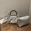 Bolso tote de un solo hombro de moda para mujer, nuevo bolso de lentejuelas de moda 2026, bolso casual de nicho único y elegante para el día a día