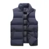 Chaleco ligero de algodón plumón al por mayor transfronterizo para hombre, chaqueta chaleco cálida con capucha para otoño e invierno, corte holgado, top de talla grande