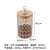 Contenedor Hermético Estilo Nórdico de Plástico PET Tapa de Bambú Lata para Té Tarro de Almacenamiento de Dulces Botella Tarro de Almacenamiento de Grado Alimenticio a Prueba de Humedad