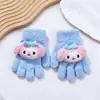 Guantes de Invierno Cálidos para Niños y Niñas, Guantes de Felpa de Cinco Dedos para Niños Pequeños, Guantes de Esquí de Punto para Niños