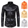 Código europeo transfronterizo comercio exterior Amazon tendencia moda masculina satín discoteca manga larga camisa