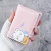 Cartera Linda de Dibujos Animados para Mujer Corta Plegable Tres Veces Fresca Pequeña Simple Moda Diseño de Nicho Bolso para Tarjetas Texturizado Billetera para Monedas