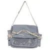 Bolso de axila de nicho estilo coreano nuevo con diseño de lazo plisado, bolso de mano para mujer, bolso de hombro, bolso con forma de nube, bolso cruzado
