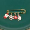 Direto da fábrica original DIY joias série Papai Noel broche boneco de neve sino floco de neve cetro broche produto acabado