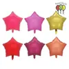 Globo de Película de Aluminio Estrella de Cinco Puntas de 17/18 pulgadas Globo Redondo Metálico Retro para Cumpleaños Boda Decoración de Corazón para el Día de San Valentín