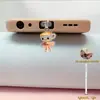 Adornos Colgantes Decorativos, Tapón Antipolvo para Teléfono Móvil, Tipo-C 2D Acrílico con Forma de Gato Lindo Pieza Plana de Interfaz