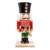 Cascanueces Soldado Portavelas Adorno Navideño Decoración Navideña Soldado Estilo Europeo Adorno de Mesa de Resina