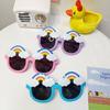 Gafas de sol infantiles Arcoíris de moda, Gafas de montura redonda de girasol arcoíris, a la moda y lindas, Gafas de dibujos animados para niños