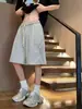 Shorts Casuais Esportivos de Basquete Retro Americano Masculino de Verão Tendência Soltos Retos Casuais Masculino Atacado