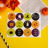 Nuevos 2023 transfronterizos nuevos pegatinas decorativas de Halloween pegatinas adhesivas redondas papel adhesivo para hornear