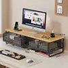 Soporte para monitor de computadora, estante de almacenamiento de escritorio para sala de juegos, cajón, base para pantalla de laptop de oficina
