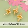 Revestido com Cobre e Ouro Real, Design Vintage Vazado com Flores Penduradas, Acessórios para Joias Artesanais DIY para Brincos e Colares