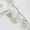 Cuentas Tubulares Talladas Color-Preservante Rellenas de Oro de 14K, Cuentas Espaciadoras Tubulares Rectas para Pulsera de Perlas y Collar Hechos a Mano para Bricolaje