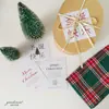 Tarjeta de Felicitación Navideña Ins Caja de Regalo Nochebuena Caja de Embalaje Etiqueta Decorativa Tarjeta Floristería Postre Tarjeta de Mensaje Festivo