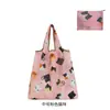 Bolsa de protección ambiental de dibujos animados para mujer, bolsa portátil para la compra, linda bolsa de compras plegable japonesa, impermeable, ligera, gran capacidad, bolsa para la compra