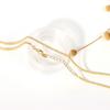 Cadena de extensión para cinturón de oro de 14k nacional, collar de cadena de hueso de serpiente, moda versátil, collar unisex, joyería DIY