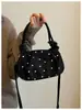 Bolso de Lunares para Mujer 2026 Nuevo Verano Exquisito Bolso de Mano Pequeño para Salir, Textura de Alta Calidad, Bolso de Hombro Cruzado Tipo Dumpling