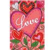 Bandera de Jardín Caliente de San Valentín de Amazon Enano Rojo de Amor Decoración de Patio Lino Bandera de Jardín de Doble Cara