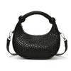 Popular Bolso Portadumplings Portátil con Patrón Tejido Simple y Moderno de Venta Caliente para Mujer, Bolso Cruzado Versátil para Desplazamiento Diario Casual Personalizado
